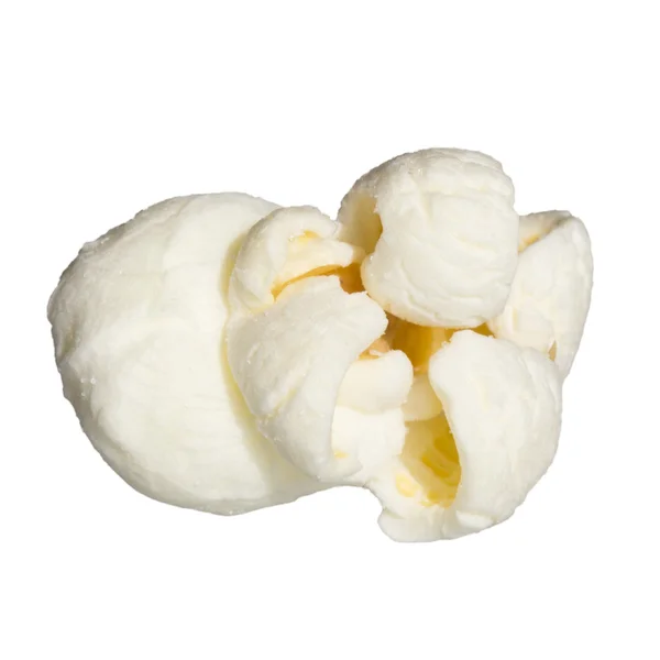 Popcorn på vit — Stockfoto