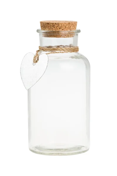 Prázdná láhev na bílém pozadí — Stock fotografie