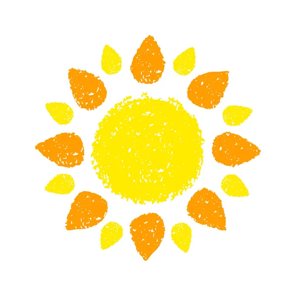 Ręcznie rysowane słońce — Wektor stockowy