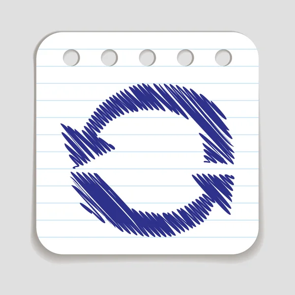 Doodle recyceln Pfeile Symbol. — Stockvektor