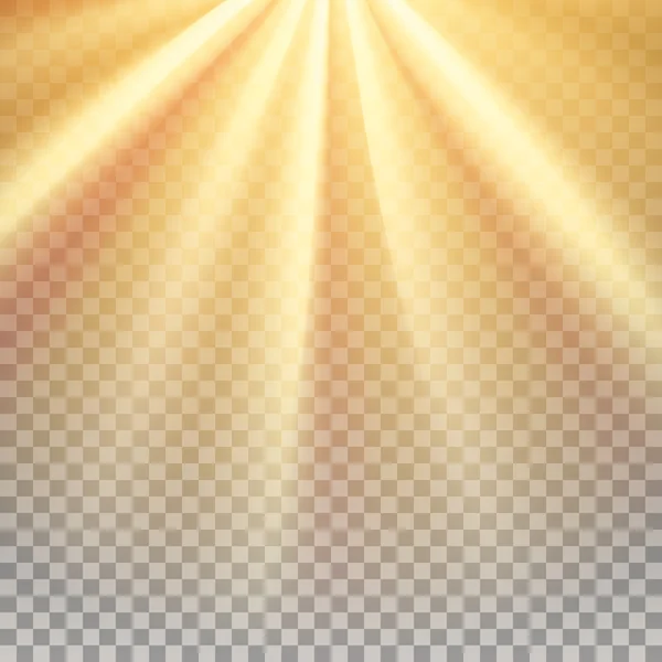 黄色太阳射线耀斑 — 图库矢量图片