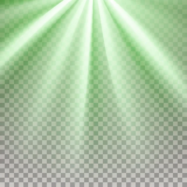 Green flare rays — Stock Vector