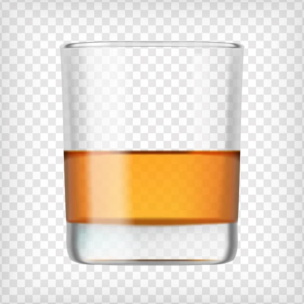 Un vaso de whisky escocés. — Vector de stock