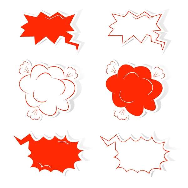 Hand drawn comic speech and thought bubbles set. — Stock Vector