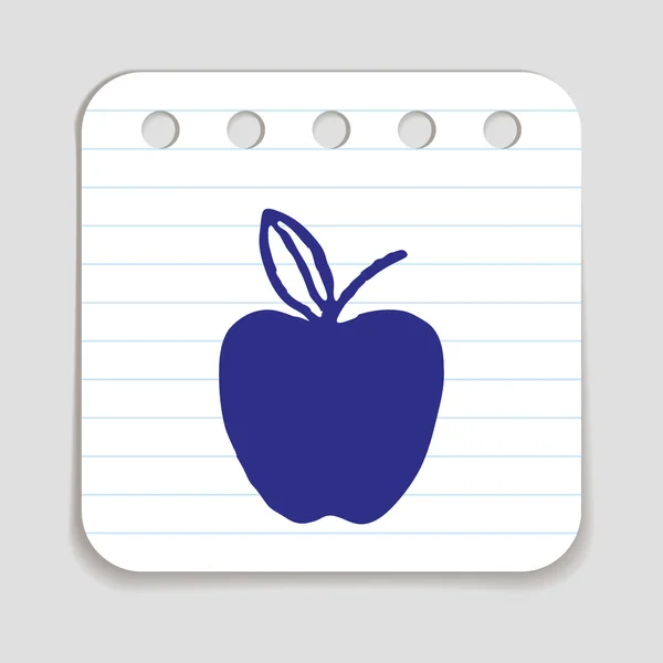Doodle icono de Apple — Vector de stock