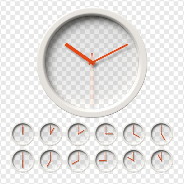 Reloj de pared realista — Vector de stock