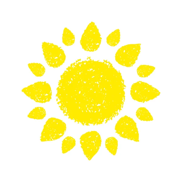 手描きの太陽 — ストックベクタ