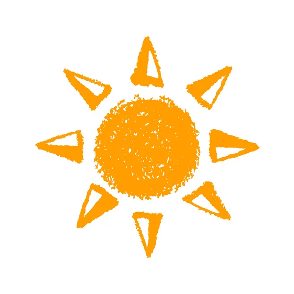 Sol dibujado a mano — Vector de stock