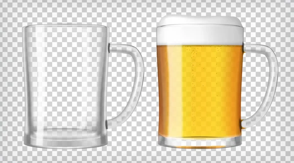 Twee bierglazen — Stockvector