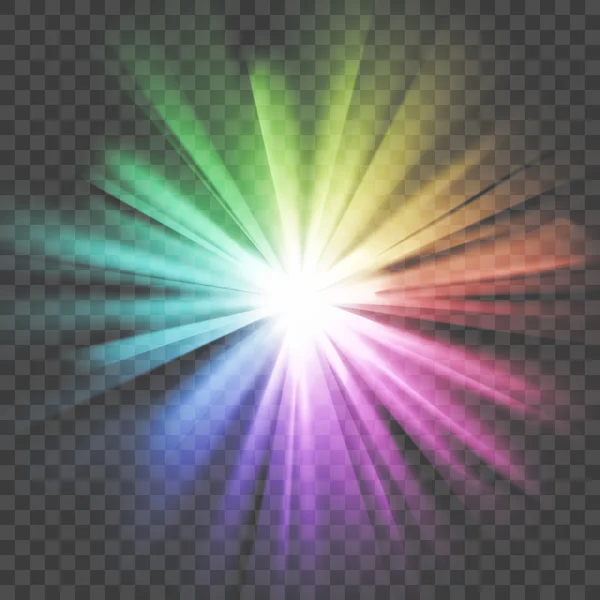 Glödande ljus burst — Stock vektor