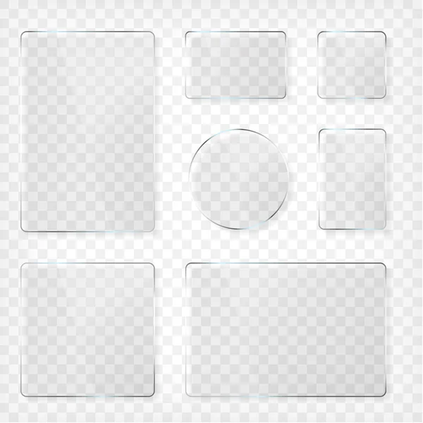 Set de plaques de verre — Image vectorielle