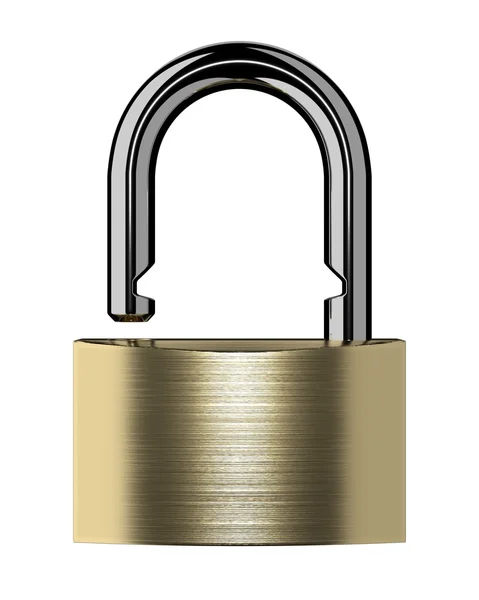 Open lock isolated — Stock Photo, Image