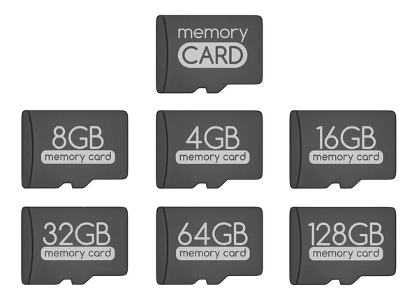 Conjunto de tarjetas de memoria microSD —  Fotos de Stock