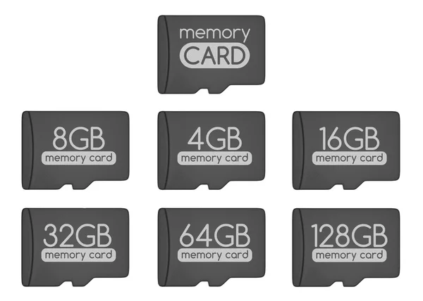 Insieme di schede di memoria microSD — Foto Stock