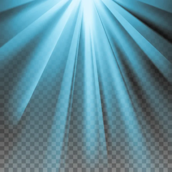 Rayons lumineux bleus — Image vectorielle