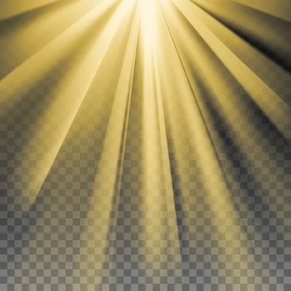 Les rayons de soleil jaune flare — Image vectorielle