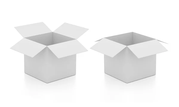 Blank open boxes — Stock Photo, Image