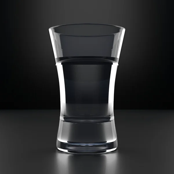 Wodkaglas auf Schwarz — Stockfoto