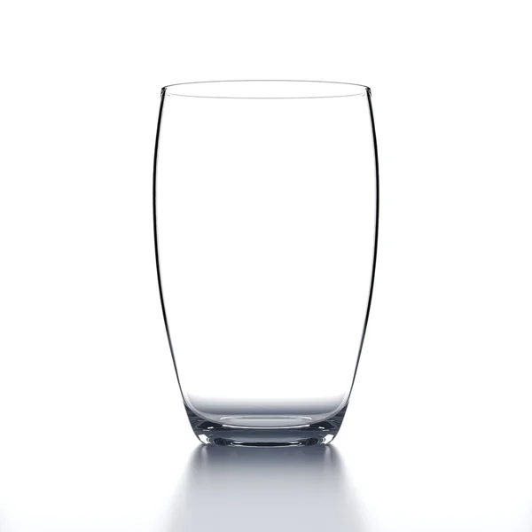 Vatten glas på svart — Stockfoto