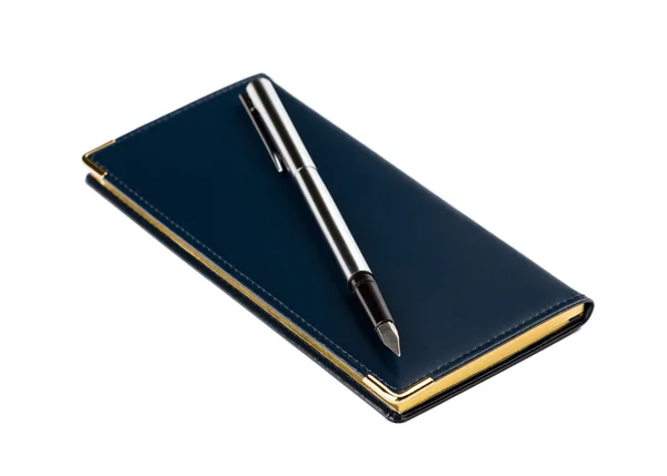 Organizer and fountain pen — Stock Photo, Image