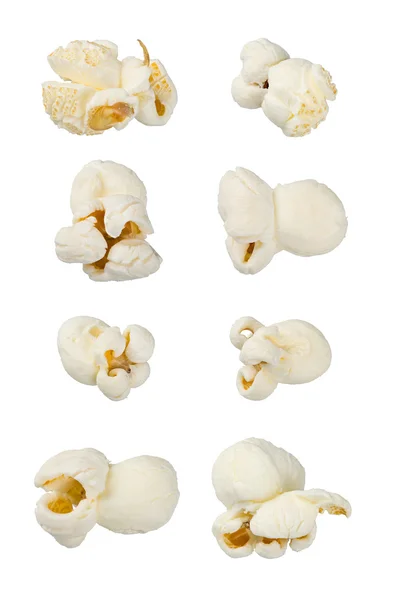 Popcorn geïsoleerd op wit — Stockfoto