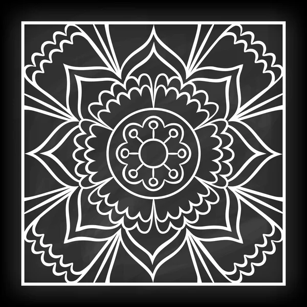 Doodle Mandala bloem — Stockvector