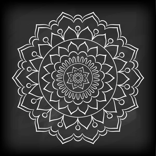 Doodle Mandala Flower — Stock Vector