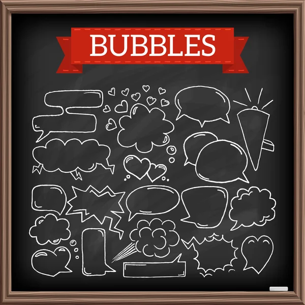 Doodle слова бульбашки — стоковий вектор