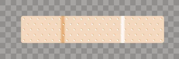 Bandagem adesiva bege bandaid forma longa — Vetor de Stock