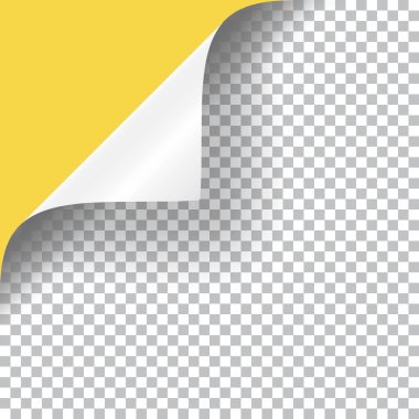 Şeffaflıkla Kıvırcık Sayfa Köşesi modellemesi