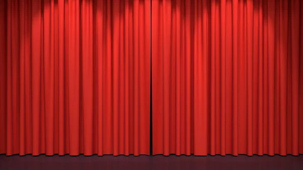 Red Stage Curtains Luxury Red Velvet Drapes Silk Drapery Realistic — Stock Photo, Image