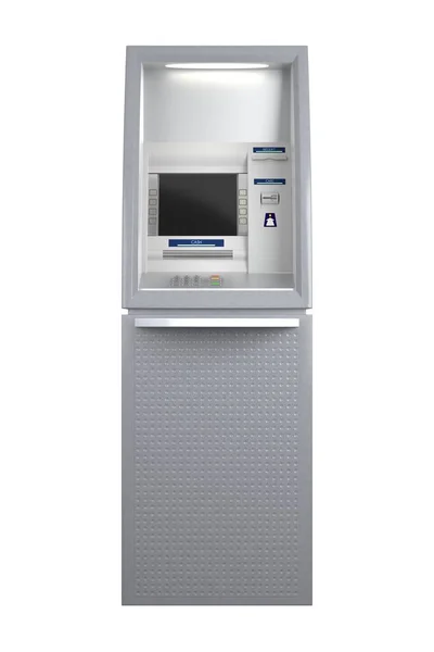 Atm-maskin isolert på hvit 3D-illustrasjon – stockfoto