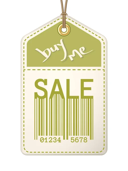 Vintage Sale Tag Mit Stichen Vereinzeltes Retro Design Mit Typografie — Stockvektor