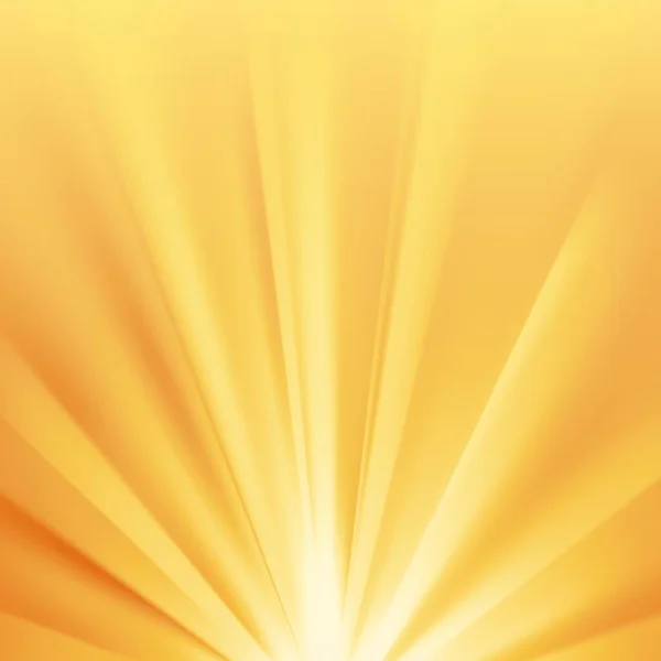 Sinar Matahari Kuning Dengan Suar Oranye Hangat Efek Tatapan Abstrak - Stok Vektor