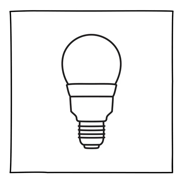 Doodle Economic Light Bulb icon line art style — стоковый вектор