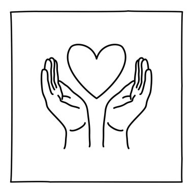 Doodle Hands Kalp Tutma simgesi