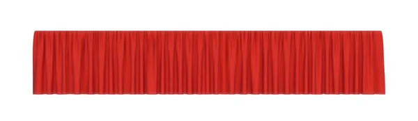 Röd pelmet draperi gardin isolerad på vit bakgrund — Stock vektor