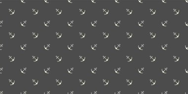 Gemi çapaları ile donanımlı, pürüzsüz desen. Vektör illüstrasyonu