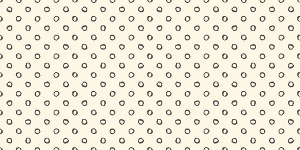 Polka Dot Sømløse Mønster Med Håndmalede Cirkler Vektorillustration – Stock-vektor