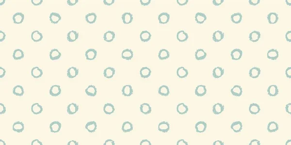 Polka dot seamless pattern with hand painted circles — стоковый вектор