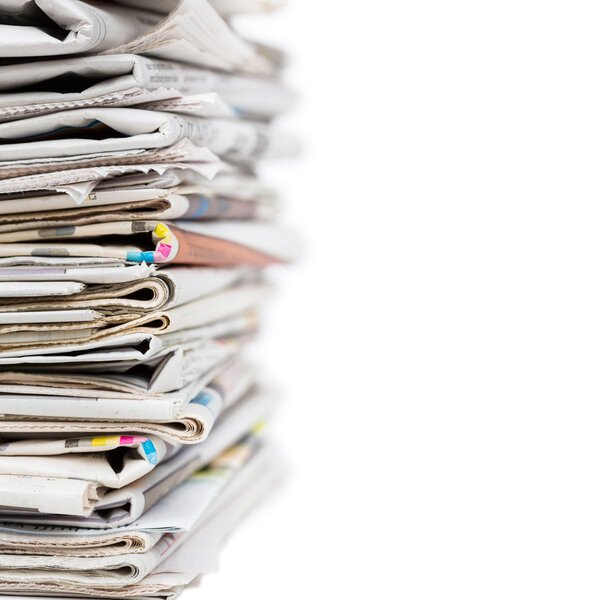 Stack of newspapers