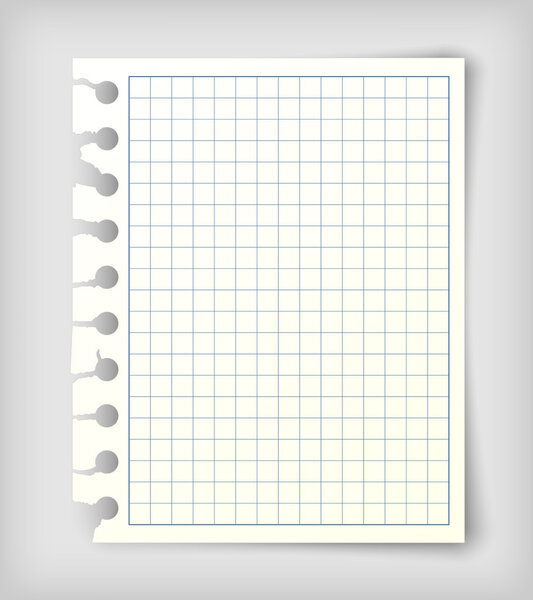 Small note paper sheet