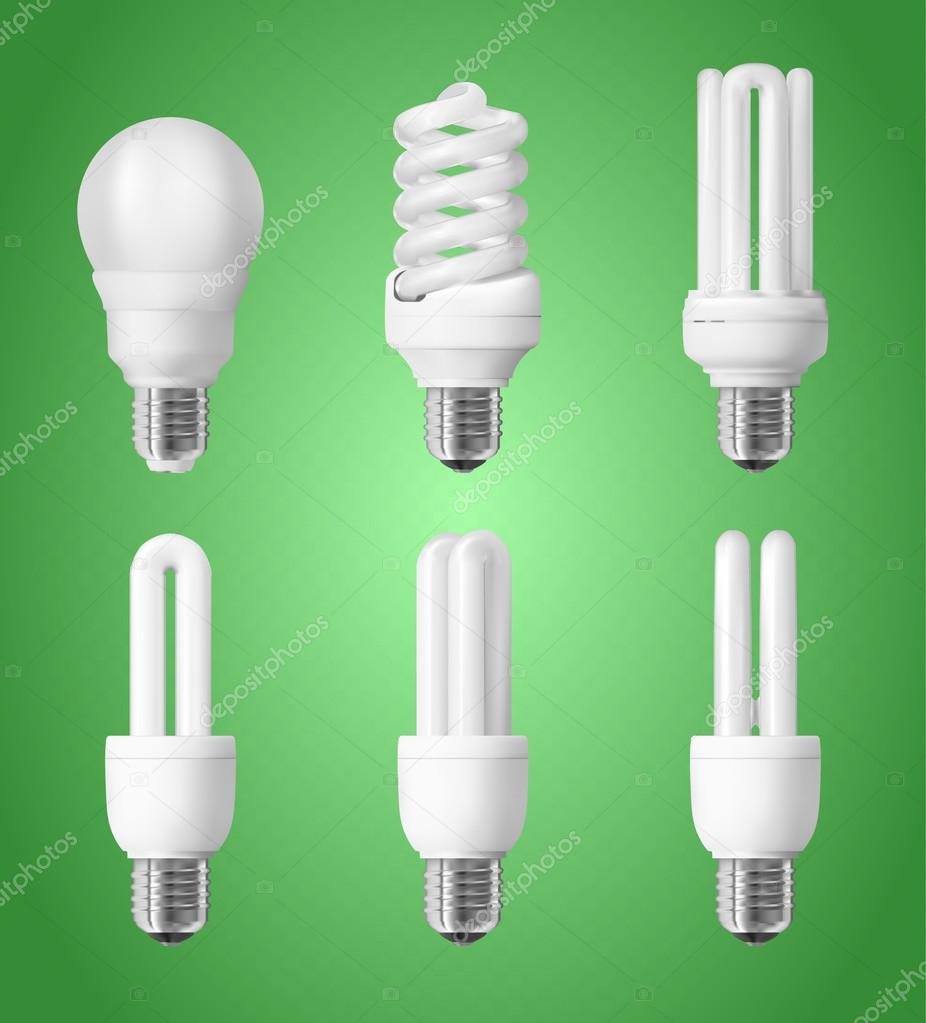 Set of energy saving light bulbs