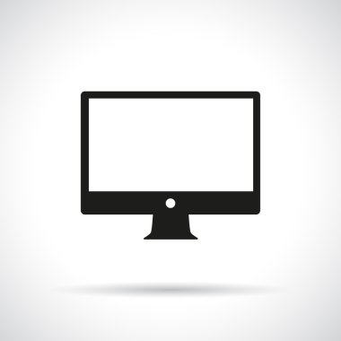 bilgisayar ekran simgesi ile gölge.