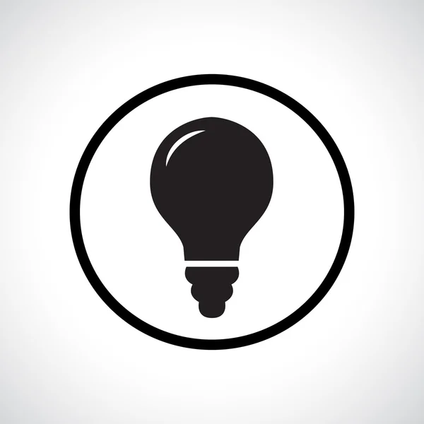 Light bulb flat icon. — Stock Vector