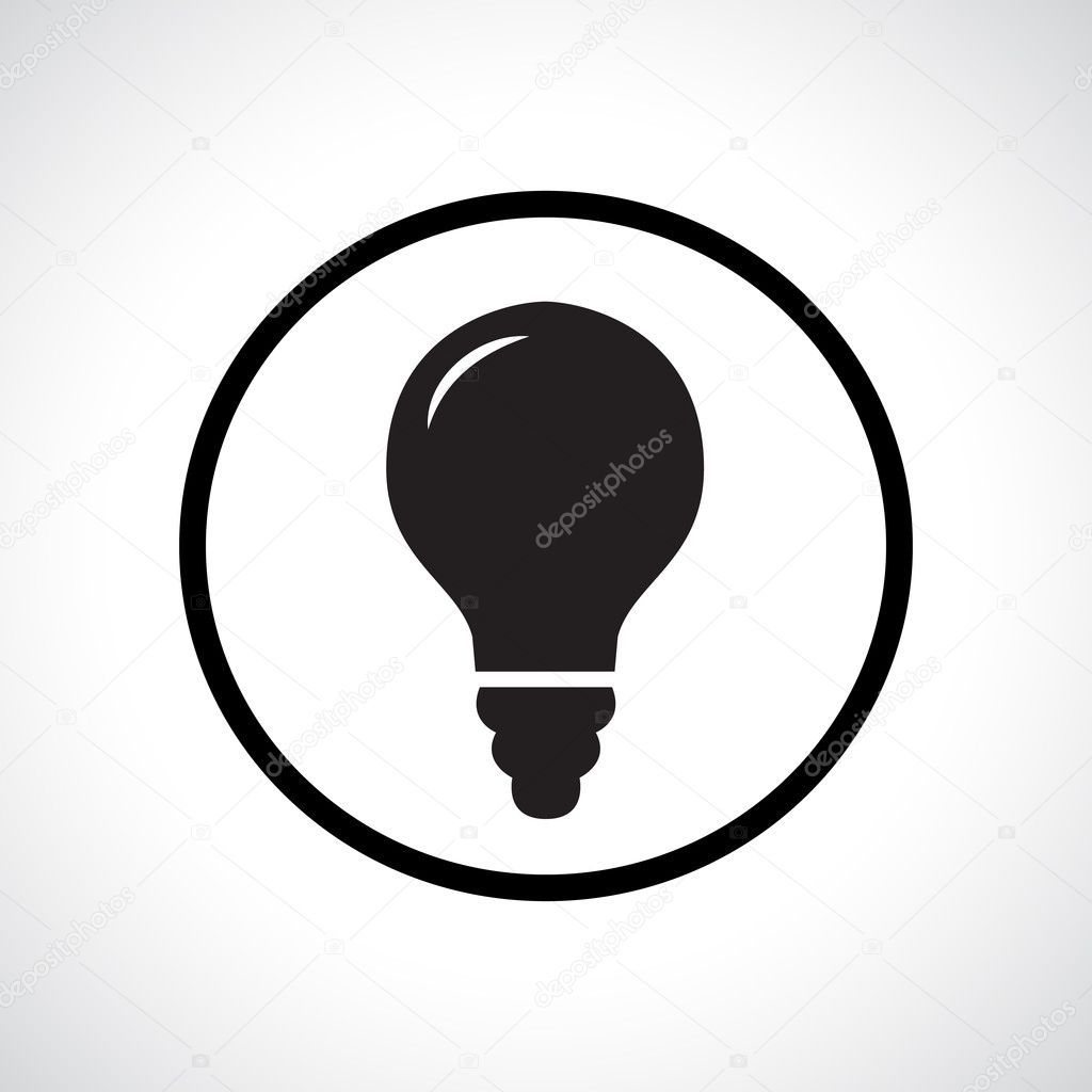 Light bulb flat icon.