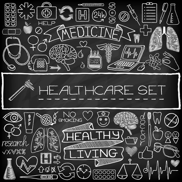 tıbbi simge kümesi el çekilmiş