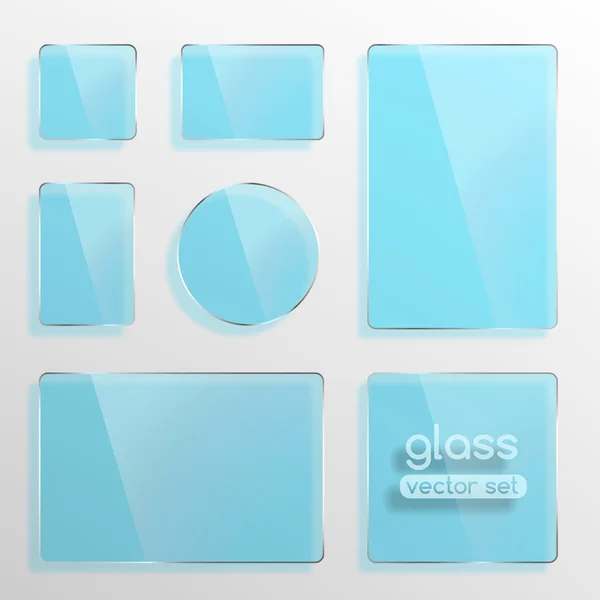 Glass plates set — Stock Vector