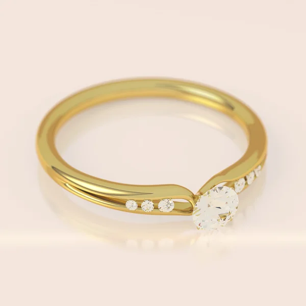 Anillo de oro diamante — Foto de Stock