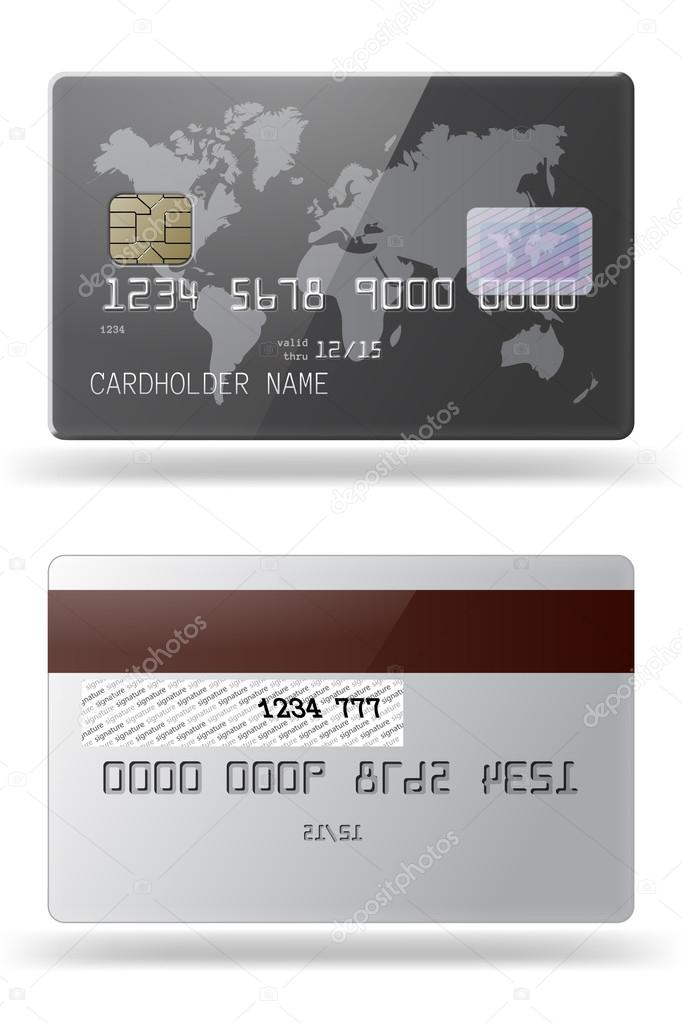 Glossy credit card.